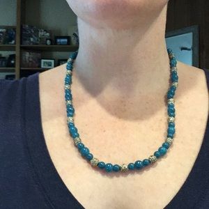 Jade and silver necklace